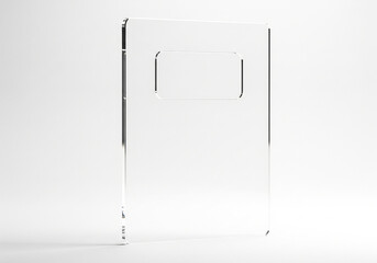 Ethereal Acrylic Shield A Dance of Transparency and Form, Echoes of Holographic Microchips in Light's Embrace