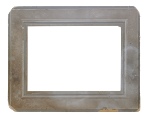 Old Photo Frame Texture. Isolated PNG Postcard. Ripped Border. Torn Paper Figured Edges. Vintage Card For Overlay
