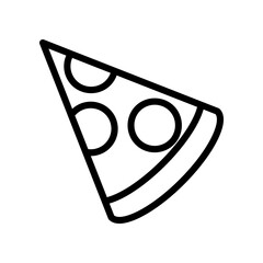Pizza Slice Icon: Simple Food Illustration For Branding, Menu, And Social Media