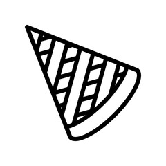 Illustration showcasing a slice of delicious apple pie and line art