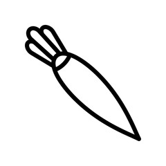 Simplified Carrot Illustration Clip Art For Food, Nutrition, And Health Projects