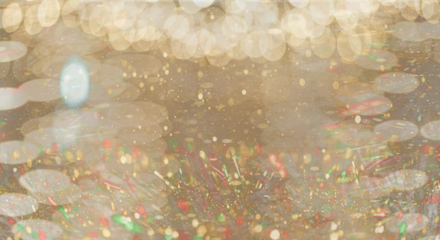 Scattered multi-coloured glitter light effect