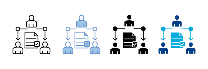 Task Delegation Icon Set Multiple Style Collection