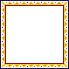 Obraz premium Vector colored square classic byzantine ornament. Rectangle, border, Ancient Greece, Eastern Roman Empire frame. Decoration of the Russian Orthodox Church
