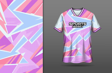 Sport jersey design with abstract geometric pastel colorful