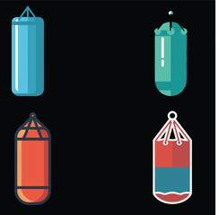 punching bag icon flat style vector decoration