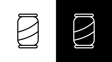 Soda Can  White Icon Set Design