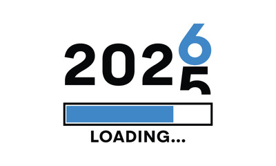 Approaching 2026 new year illustration with loading bar concept