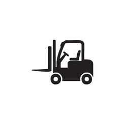 Fototapeta premium Forklift icon vector - material handling equipment illustration eps silhouette