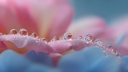 Commercial photos of flower dew drops taken in real shots