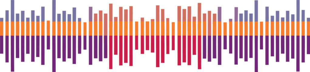 Abstract sound wave equalizer graphic displaying music audio data