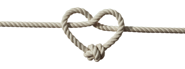 rope with heart knot PNG