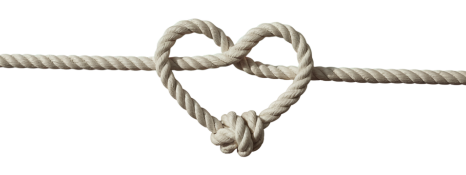 rope with heart knot PNG