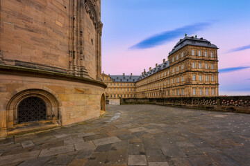 View of the New Residence in Bamberg, Germany.