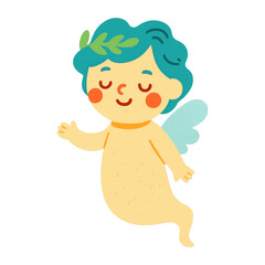 PNG Cute cartoon angel illustration.