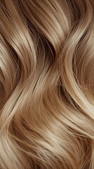 Naklejka premium Thick curly blonde hair. The elegant composition symbolizes beauty, hair health, and professional salon care — ideal for use in advertising, packaging design, and promotional materials. 