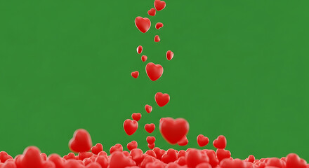 Showcasing abundant affection with vibrant red hearts, ideal for Black Friday marketing and holiday season deals