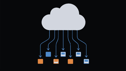 Cloud Data Distribution to Multiple Servers and Storage Units cloud computing technology