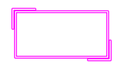 Pink Neon Minimalist Rectangle Frame Vector - Geometric Border Outline Graphic Design