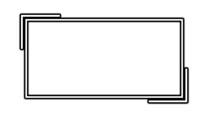 Black Neon Minimalist Rectangle Frame Vector - Geometric Border Outline Graphic Design