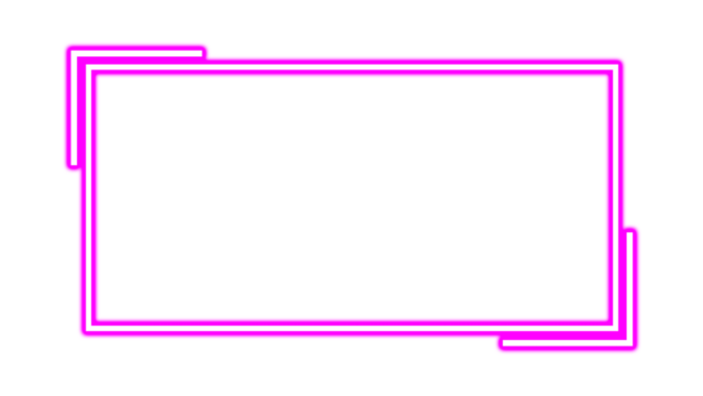 Pink Neon Minimalist Rectangle Frame Vector - Geometric Border Outline Graphic Design