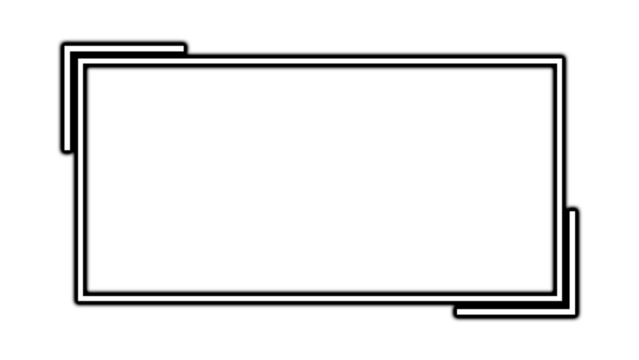 Black Neon Minimalist Rectangle Frame Vector - Geometric Border Outline Graphic Design