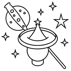 Magic line art vector
