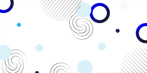 Abstract white background with circle and line objects