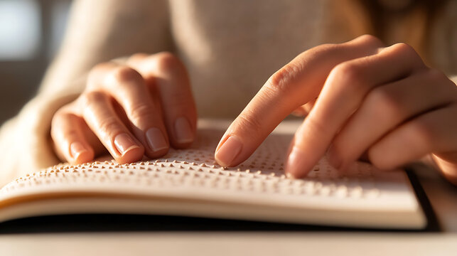 Fingers glide across textured pages, revealing stories untold. Braille opens doors to a world of knowledge, empowering minds through touch. Embracing inclusivity. - Powered by Adobe