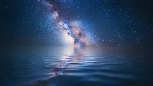 星空が映った水面