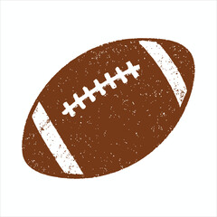 Grunge American Football Ball Illustration