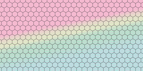 Abstract geometric pattern with pastel gradient background and repeating symmetrical motif