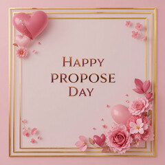 Happy Propose Day Romantic Social Media Square Template