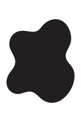 Fototapeta premium Bold, fluid black shape with organic, abstract curves creating dynamic motion and modern visual appeal for graphic design projects