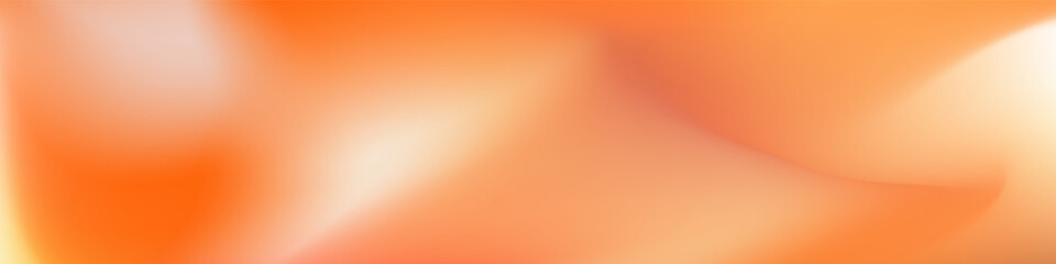 Peach liquid gradient abstract banner pastel color. Yellow soft gradation summer texture backdrop