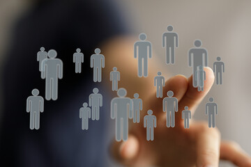 Abstract image representing communication, network, community, social media, teamwork, digital technology, conn