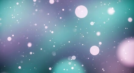 Fototapeta premium Dreamy Aqua Violet Bokeh Background with Soft Floating Light Particles