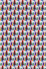 Colorful Abstract Floral Pattern – Vertical Brushstroke Symmetry