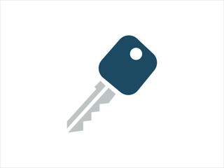 Modern key icon for security and access solutions