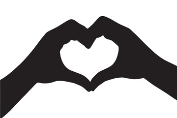 Fototapeta premium Express heartfelt appreciation and connection by forming a symbolic heart shape with your hands, conveying love and unity in a clean, versatile graphic.