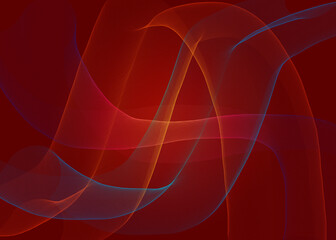 Red Orange Abstract Flowing Wave Background