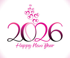 artistic pink creative new year text.eps