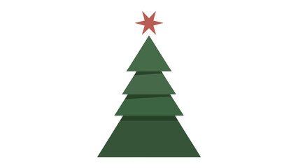 Christmas Tree Illustration: A stylized illustration of a Christmas tree with a star on top, representing the festive holiday season.