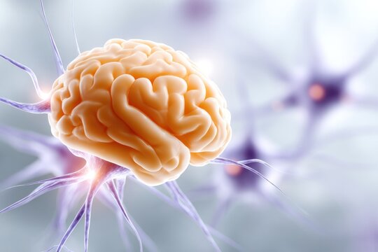 The Mind's Labyrinth: A vibrant, detailed depiction of the human brain, showcasing its intricate neural network and intellectual capacity. - Powered by Adobe