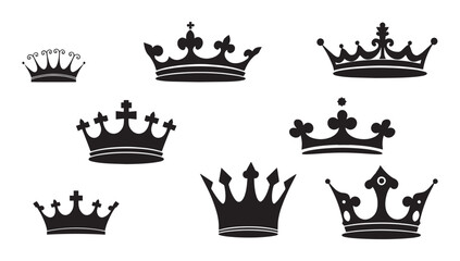 Elegant crown collection perfect for branding, logos, and royal designs, ideal for luxury themes, stylish invitations, and majestic event marketing materials