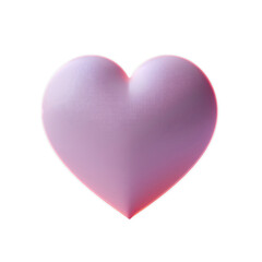 Holographic Pink Heart Futuristic Love Concept Isolated On Transparent Background With Subtle Sparkle Texture