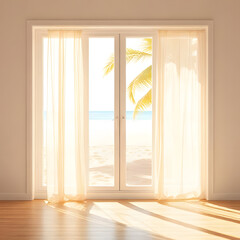 Fototapeta premium empty room with window