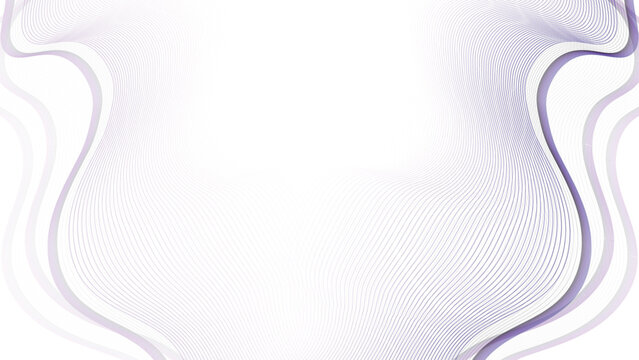 Abstract business paper template vector illustration featuring a clean, blank white sheet with a subtle 3D wave pattern decoration. Abstract blue wave design background