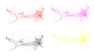 Vibrant abstract digital splash patterns in red, magenta, yellow