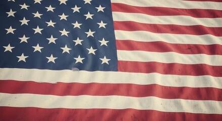 Fototapeta premium American flag waving in breeze